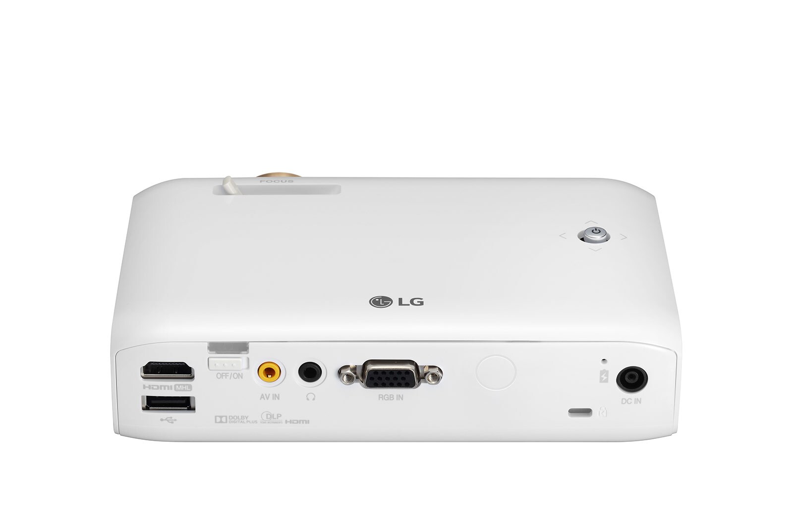 LG Ultra Portabler LED Projektor mit integriertem Akku und 720p HD Auflösung, PH510PG