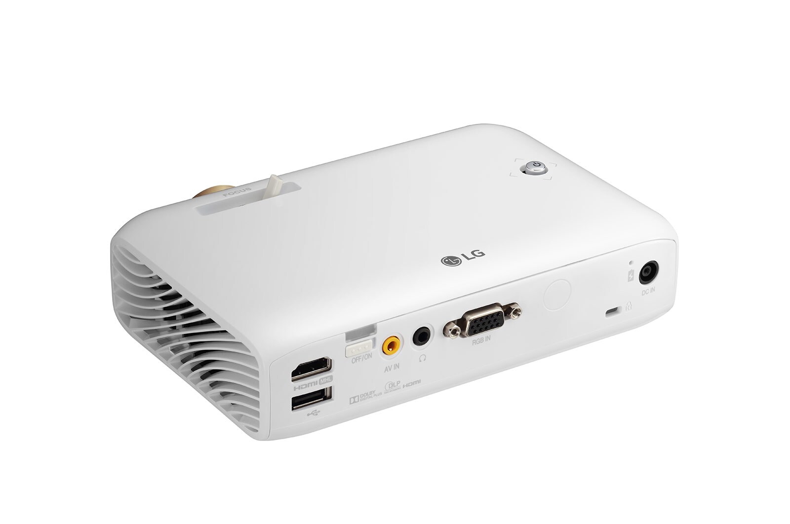 LG Ultra Portabler LED Projektor mit integriertem Akku und 720p HD Auflösung, PH510PG