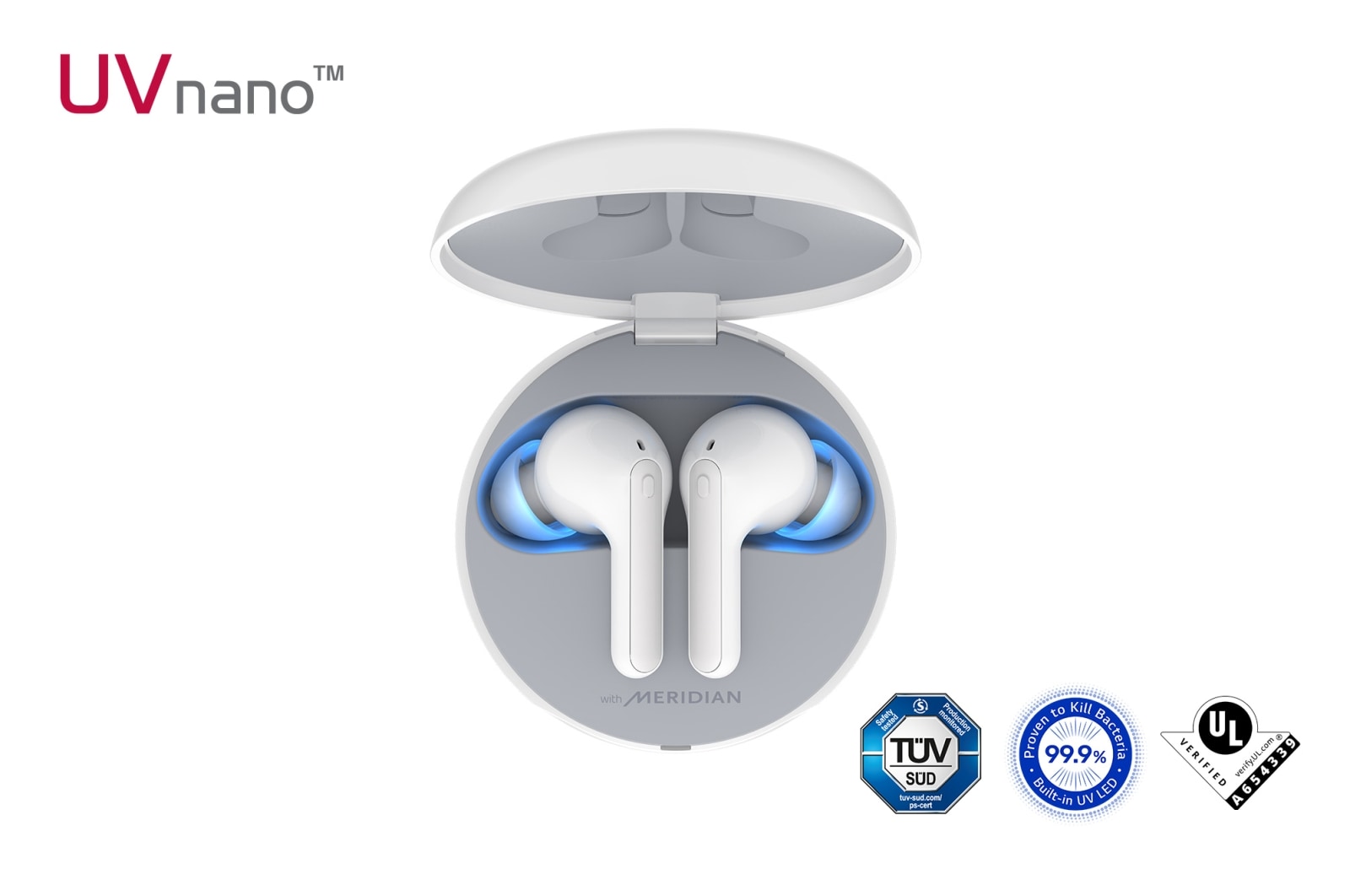 LG TONE Free FN7 | weiss | Wireless Earbuds mit MERIDIAN-Sound , HBS-FN7 White