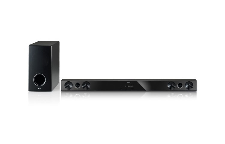 Vorderseite von 2.1 Soundbar mit 300 Watt Musikleistung, Dolby Digital und kabellosem Subwoofer NB3520A