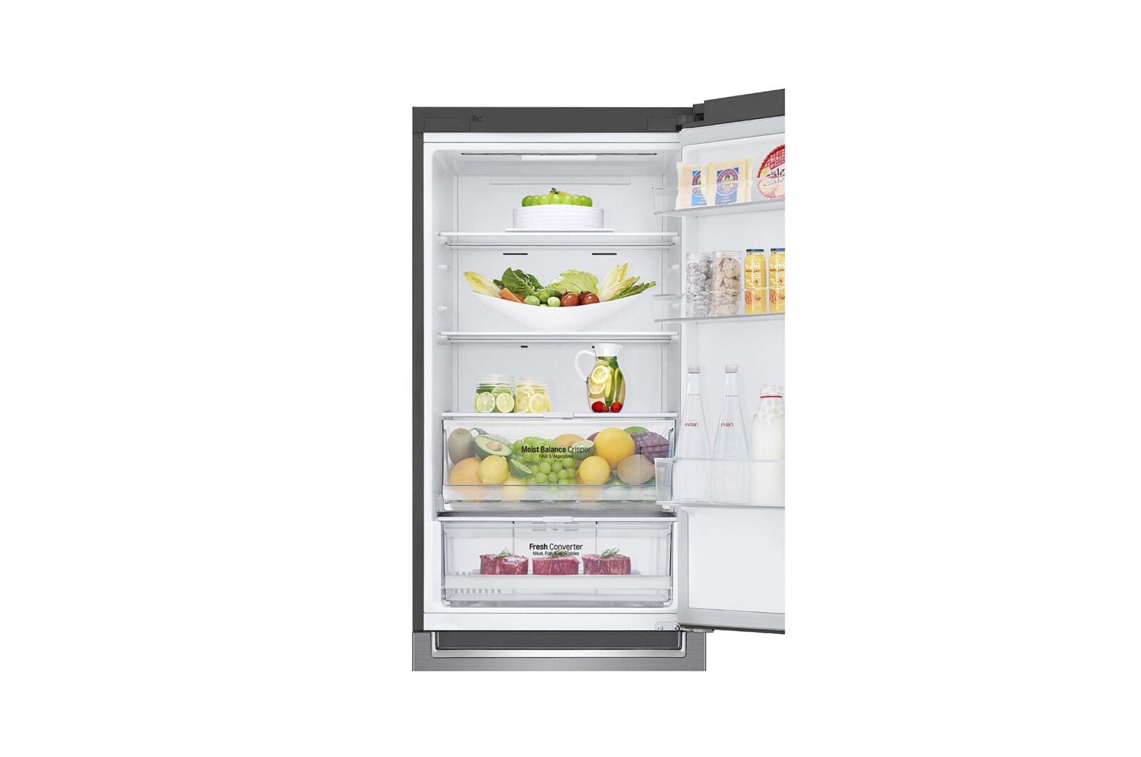 LG Kühl-Gefrierkombination mit DoorCooling+™ und Total No Frost | 341 L Kapazität, GBB61PZFFN