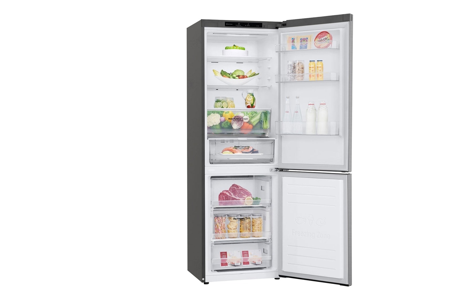 LG 341L Nutzinhalt | DoorCooling+™ | Moist Balance Crisper™ | FRESHConverter™ | Total No Frost | Smart Inverter Compressor | GBB61PZGCN1-APZQEUZ, GBB61PZGCN1