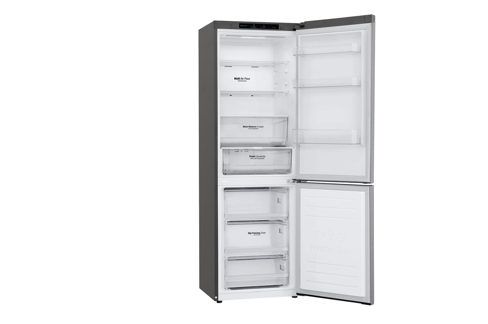 LG 341L Nutzinhalt | DoorCooling+™ | Moist Balance Crisper™ | FRESHConverter™ | Total No Frost | Smart Inverter Compressor | GBB61PZGCN1-APZQEUZ, GBB61PZGCN1
