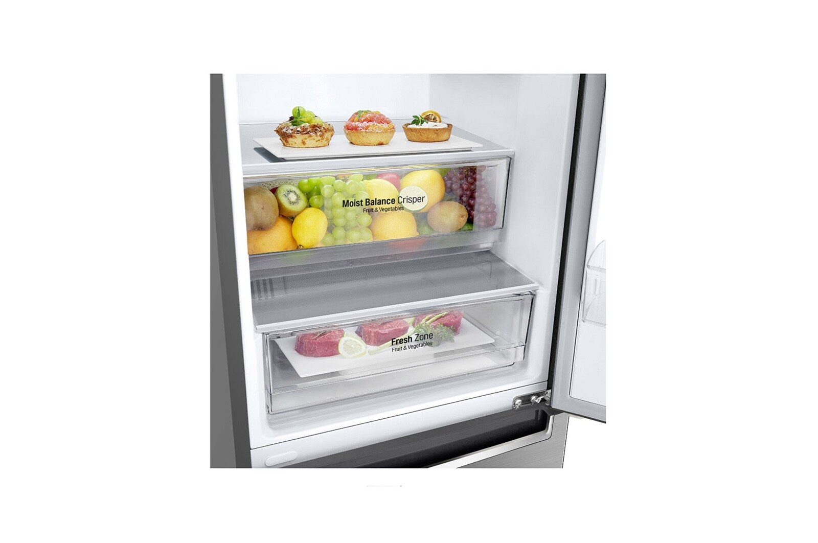 LG Kühl-Gefrierkombination | 341 Liter Nutzinhalt | LINEARCooling™ | SmartThinQ™, GBB61PZHZN