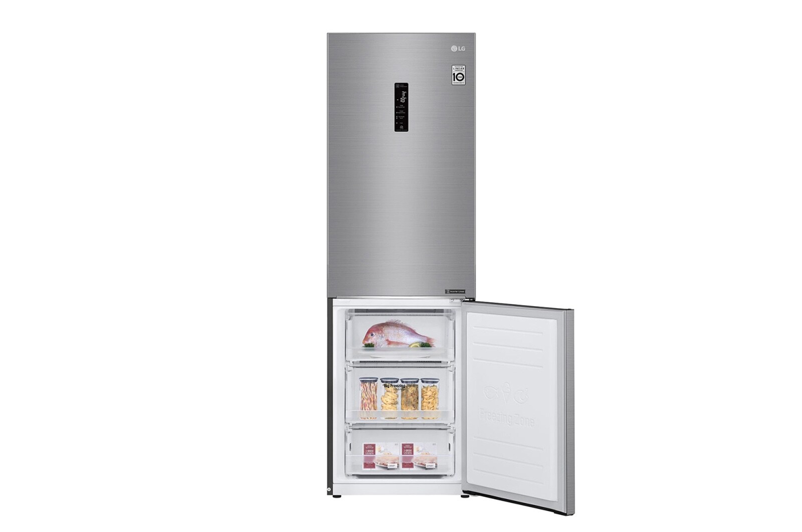 LG Kühl-Gefrierkombination | 341 Liter Nutzinhalt | LINEARCooling™ | SmartThinQ™, GBB61PZHZN