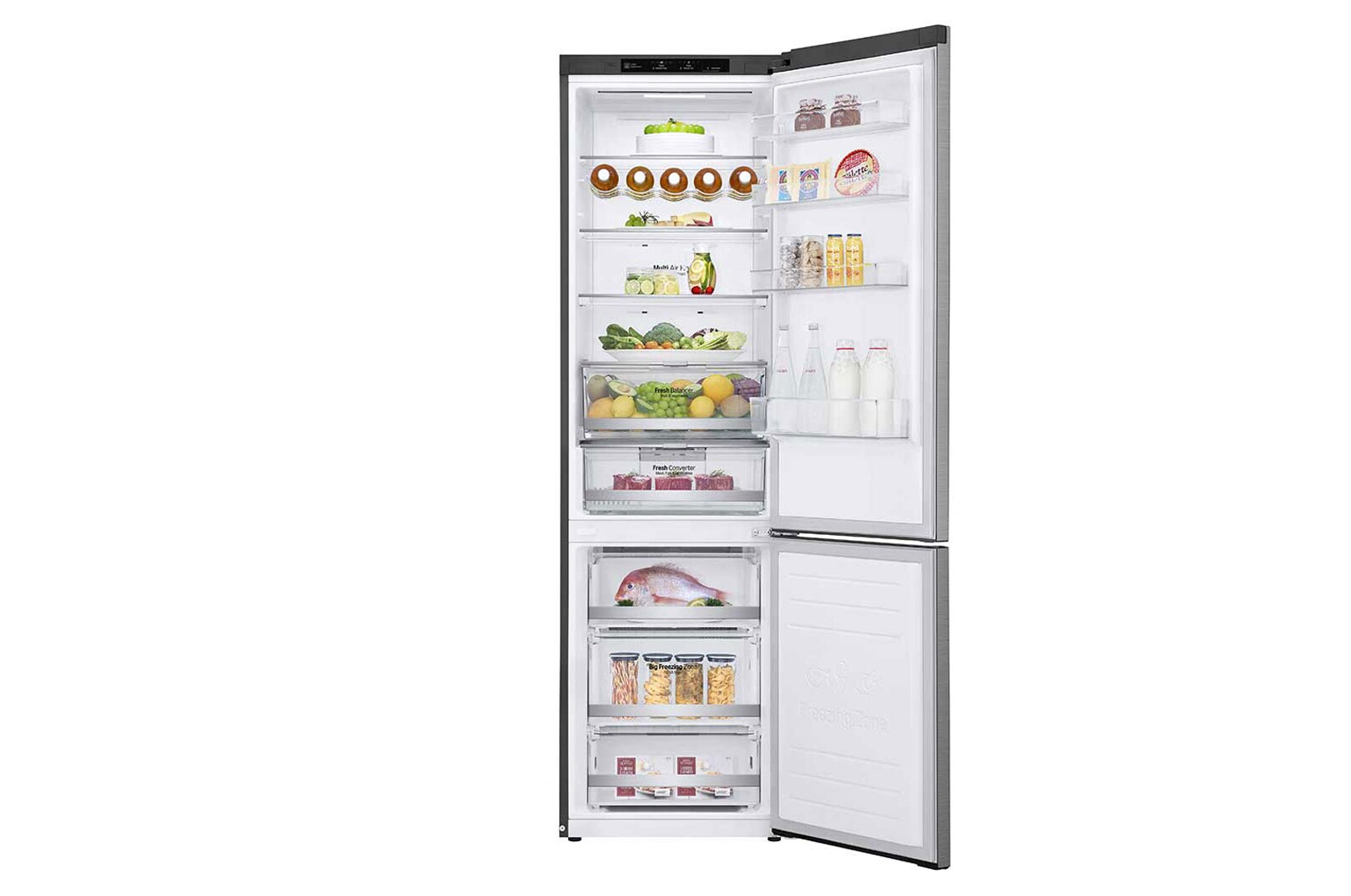 LG Kühl-Gefrierkombination mit mit DoorCooling+™ und Total No Frost | 384 L Kapazität, GBB72PZEXN