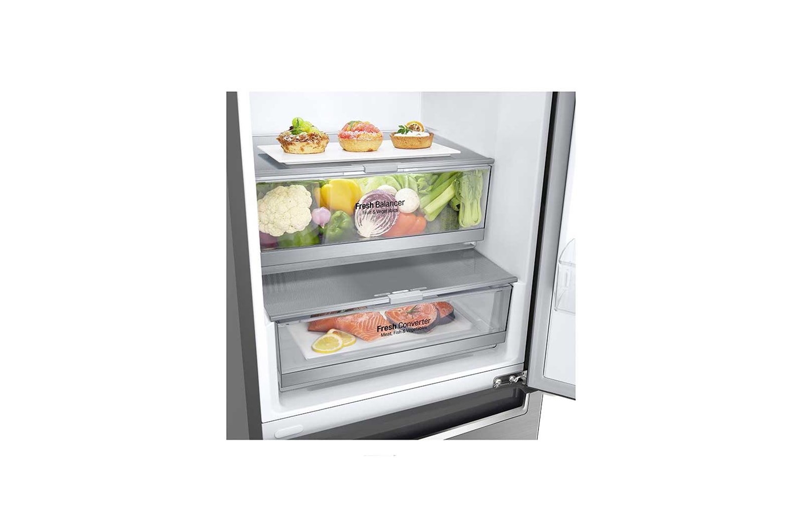 LG Kühl-Gefrierkombination mit mit DoorCooling+™ und Total No Frost | 384 L Kapazität, GBB72PZEXN
