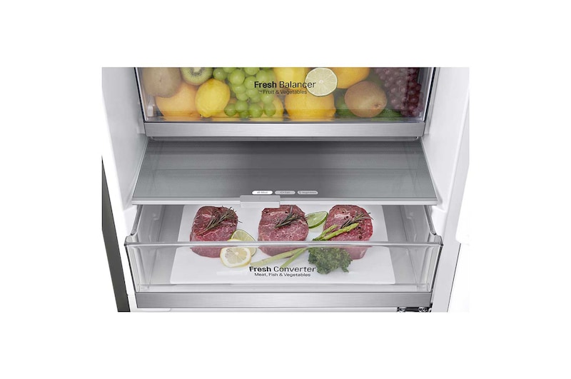 LG Kühl-Gefrierkombination mit mit DoorCooling+™ und Total No Frost | 384 L Kapazität, GBB72PZEXN