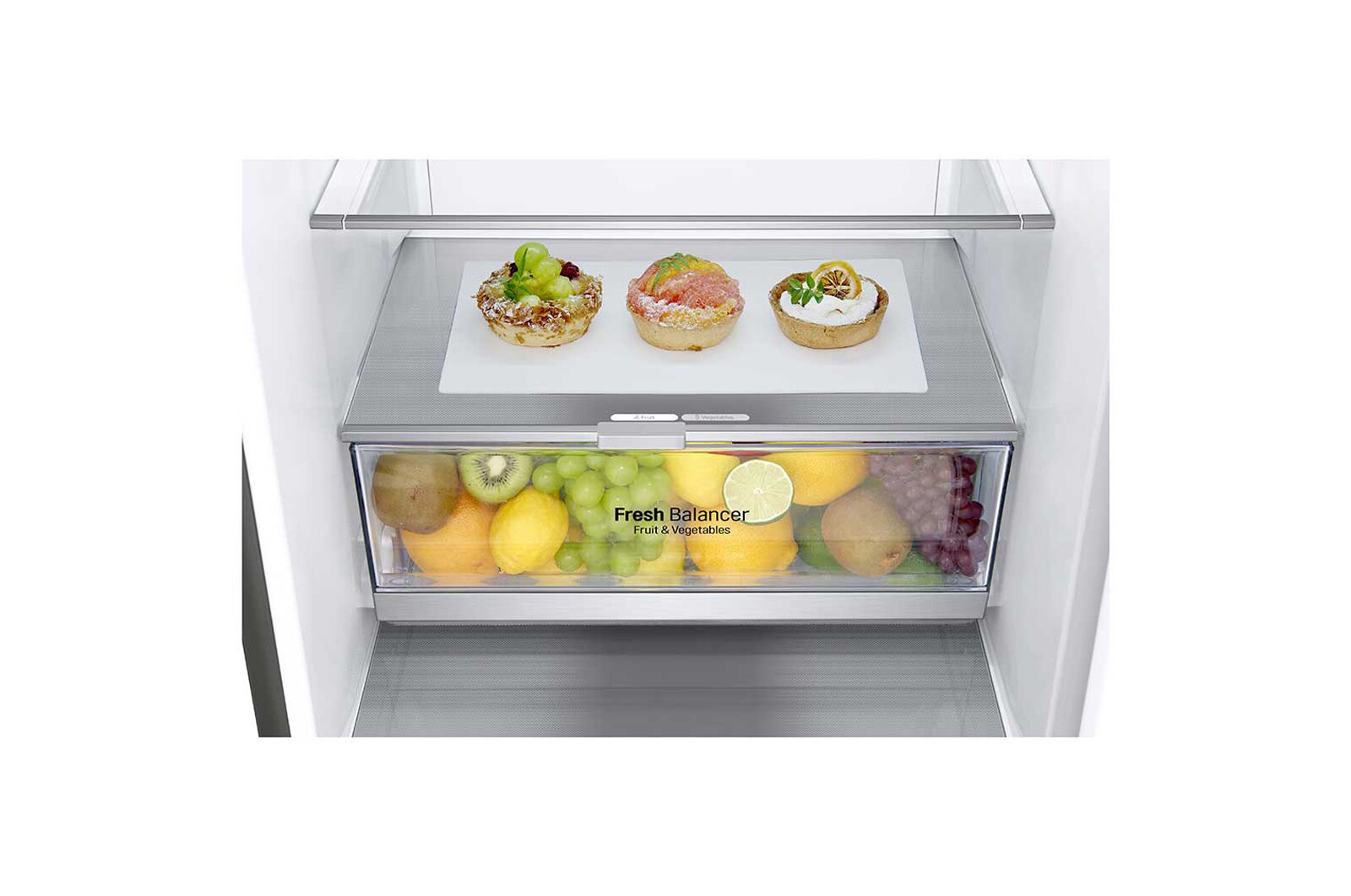 LG Kühl-Gefrierkombination mit mit DoorCooling+™ und Total No Frost | 384 L Kapazität, GBB72PZEXN