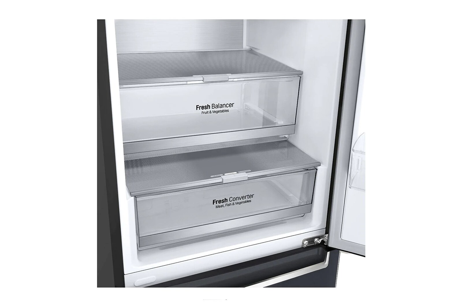 LG Kühl-Gefrierkombination | 384 Liter Nutzinhalt | Energieeffizienzklasse C | Matte Black Stainless Steel | GBB92MCACP, GBB92MCACP