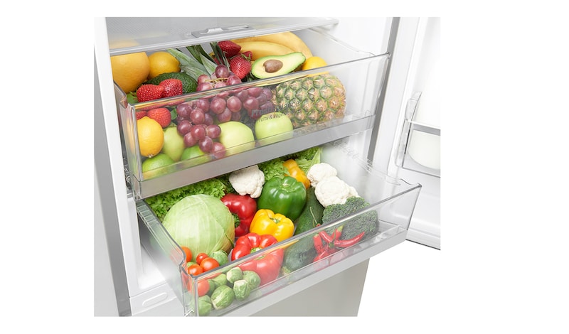 LG Kühl-Gefrierkombination mit Total No Frost und NatureFRESH, GBF60PZFZS