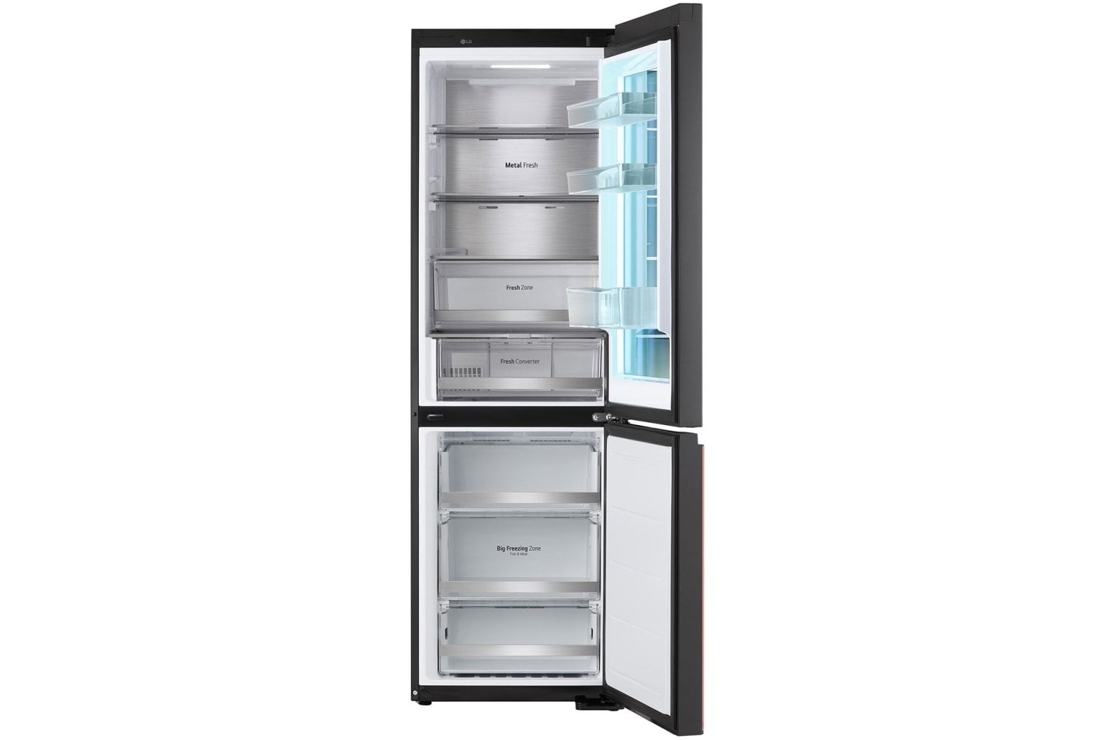 LG InstaView with MoodUP®️ fridge-freezer combination | Built-in speaker | 4.3” touch LCD display | GBG719MDNN, GBG719MDNN