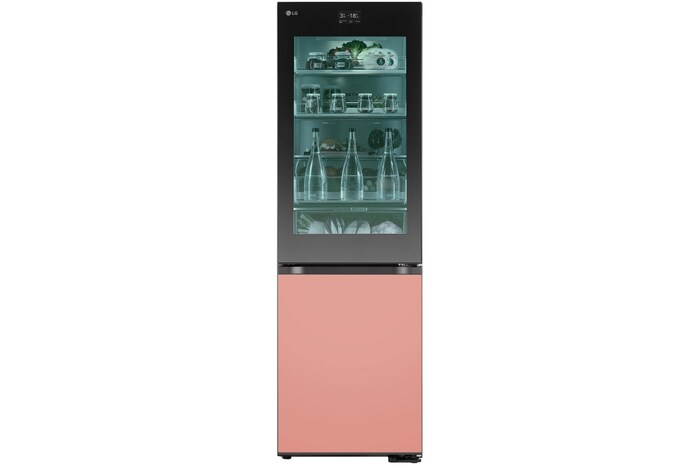 Vorderseite von InstaView with MoodUP®️ fridge-freezer combination | Built-in speaker | 4.3” touch LCD display | GBG719MDNN