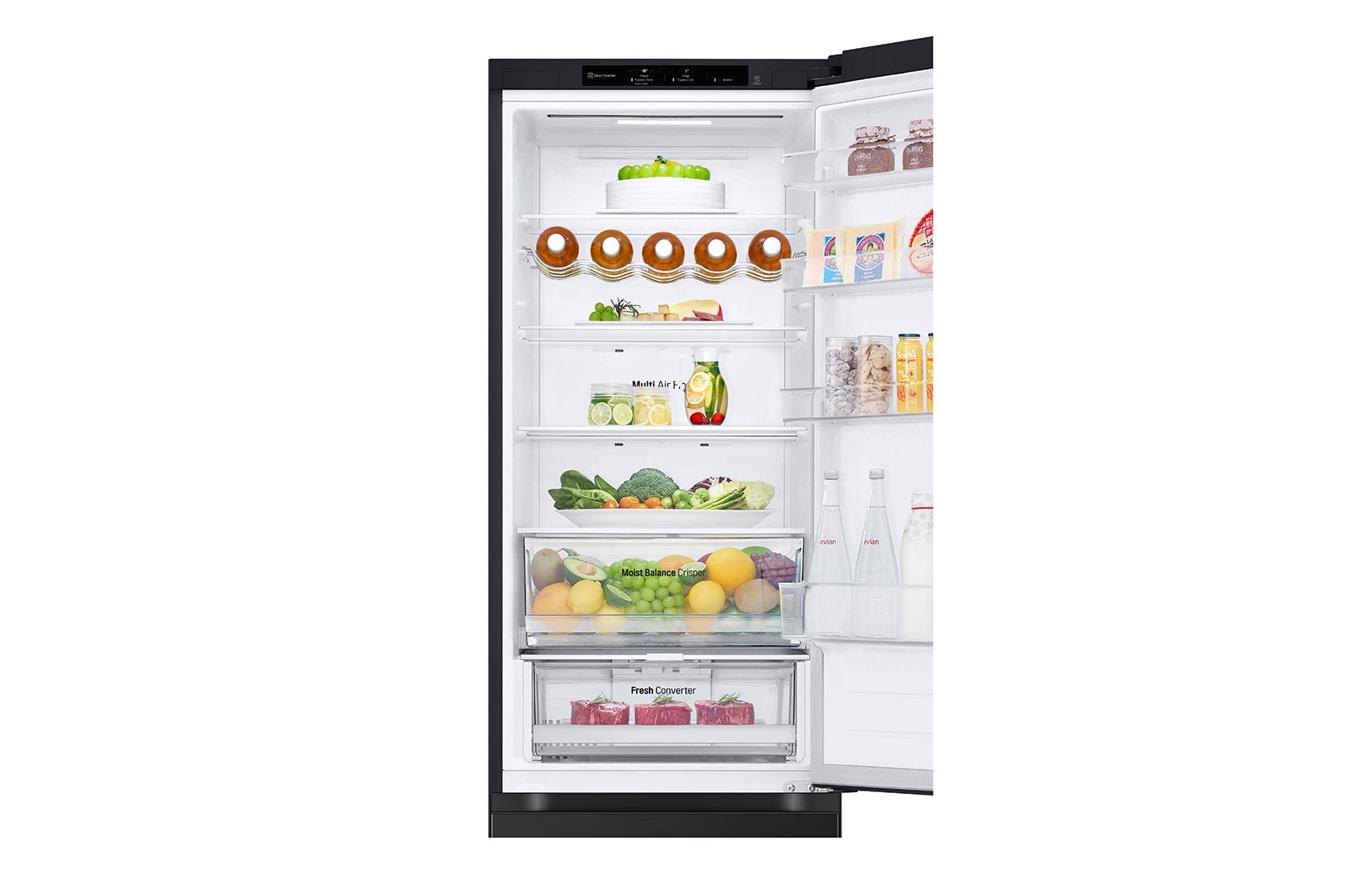 LG ​Kühl-Gefrierkombination | ​387​ Liter Nutzinhalt | EEK ​C | ​Essence Matte Black | ​203 cm​ hoch |​ Smart Inverter Compressor​ | ​GBV3200CEP, GBV3200CEP