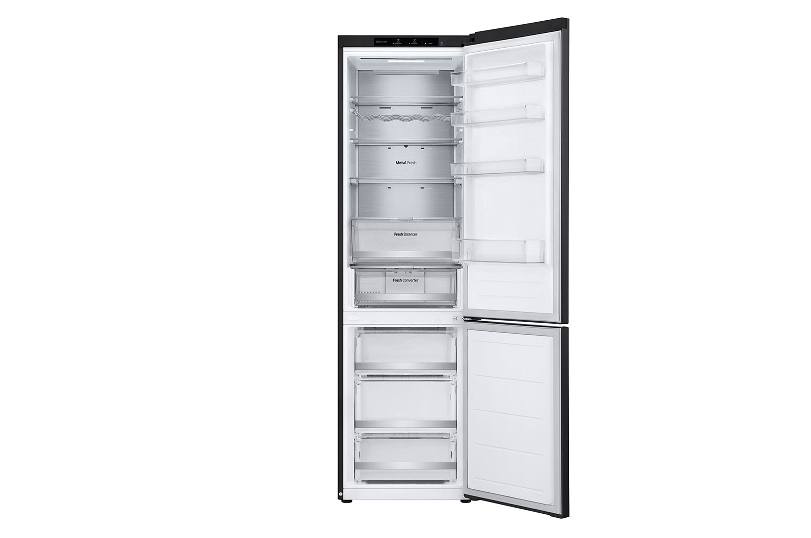 LG Kühl-Gefrierkombination | 387 Liter Kapazität | 111 kWh/a | 2030 mm Höhe | Eßence Black Steel | GBV7280AEV, GBV7280AEV