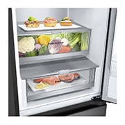 LG Kühl-Gefrierkombination | 387 Liter Kapazität | 111 kWh/a | 2030 mm Höhe | Eßence Black Steel | GBV7280AEV, GBV7280AEV