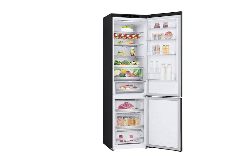 side view open door with food