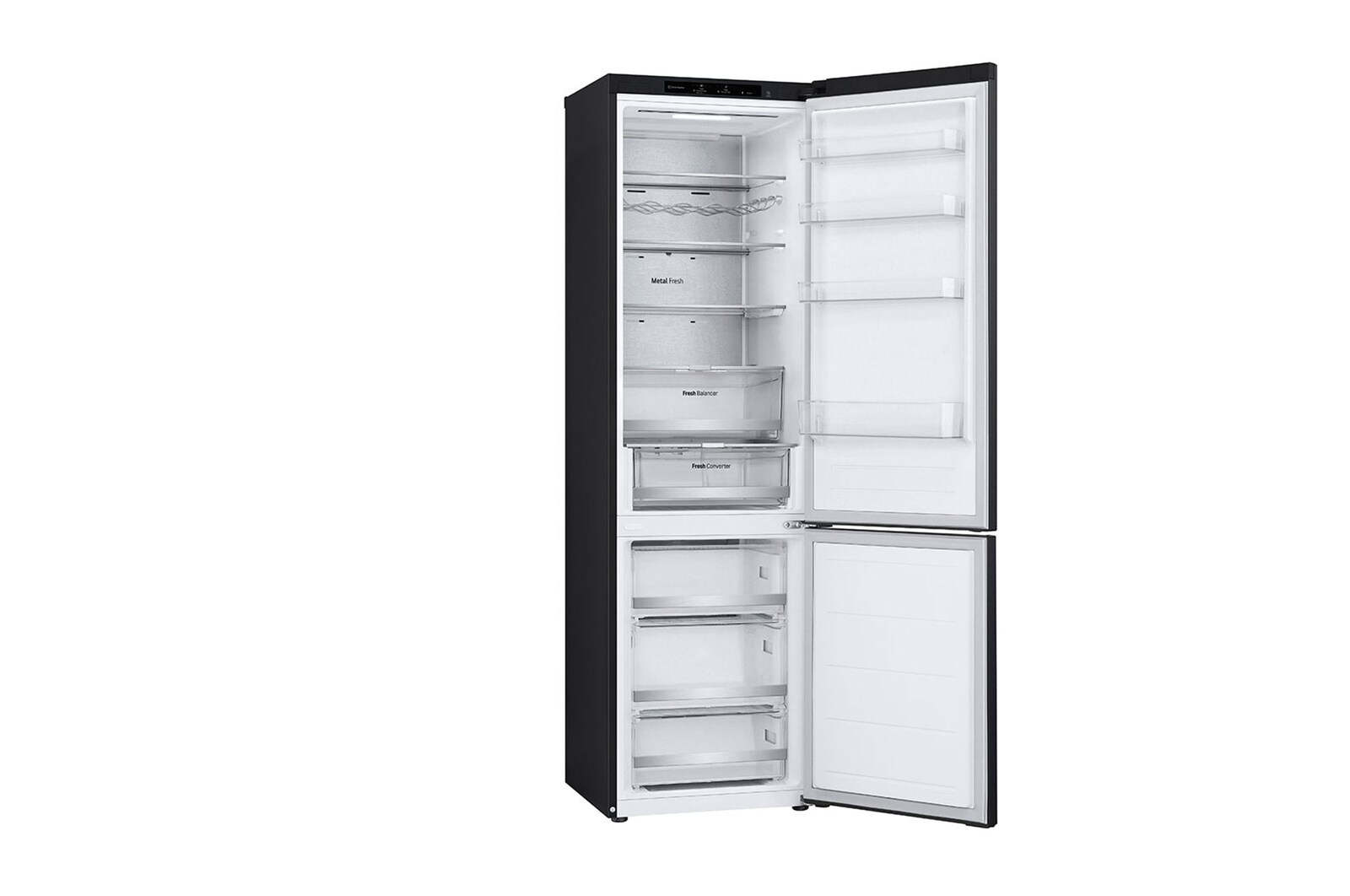 side view open door without food