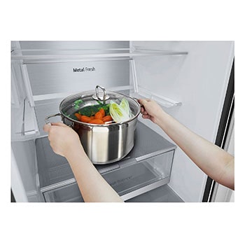 perspective view with food item