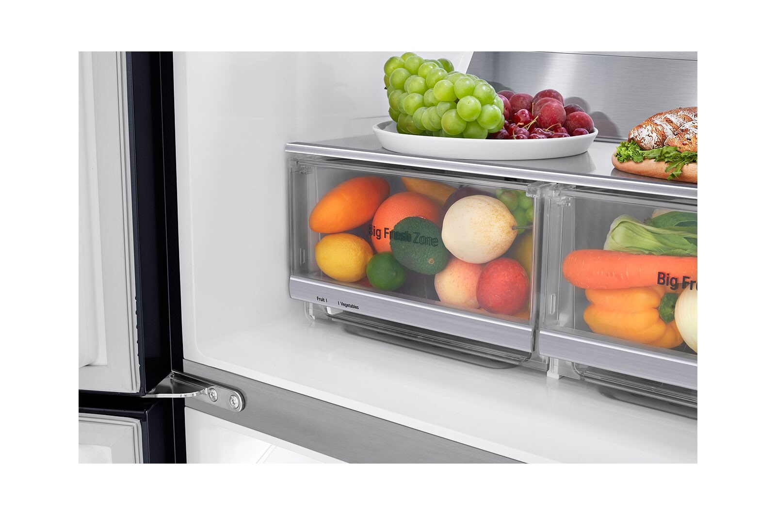 LG Multi-Door mit InstaView Door-in-Door ® | 530 Liter Kapazität | Energieeffizienzklasse E | Matte Black Steel | GMQ844MC5E, GMQ844MC5E