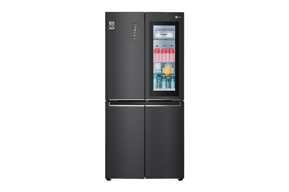 LG Multi-Door mit InstaView Door-in-Door ® | 530 Liter Kapazität | Energieeffizienzklasse E | Matte Black Steel | GMQ844MC5E, GMQ844MC5E