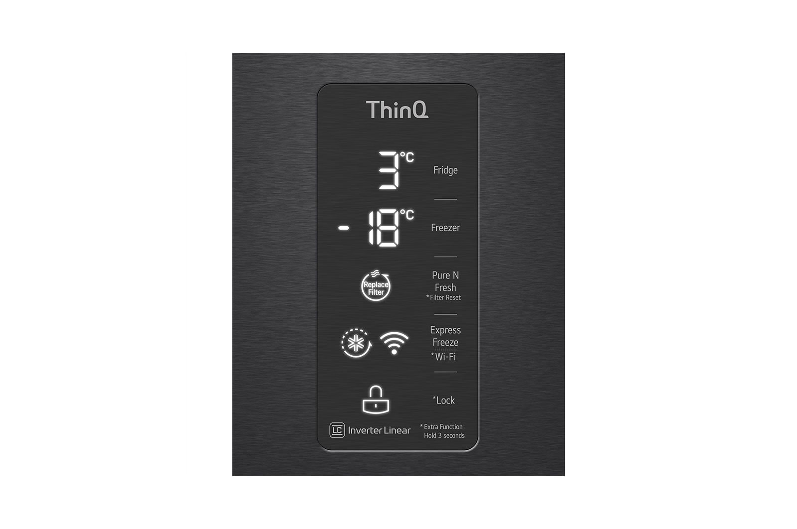 LG Multi-Door mit InstaView Door-in-Door ® | 530 Liter Kapazität | Energieeffizienzklasse E | Matte Black Steel | GMQ844MC5E, GMQ844MC5E