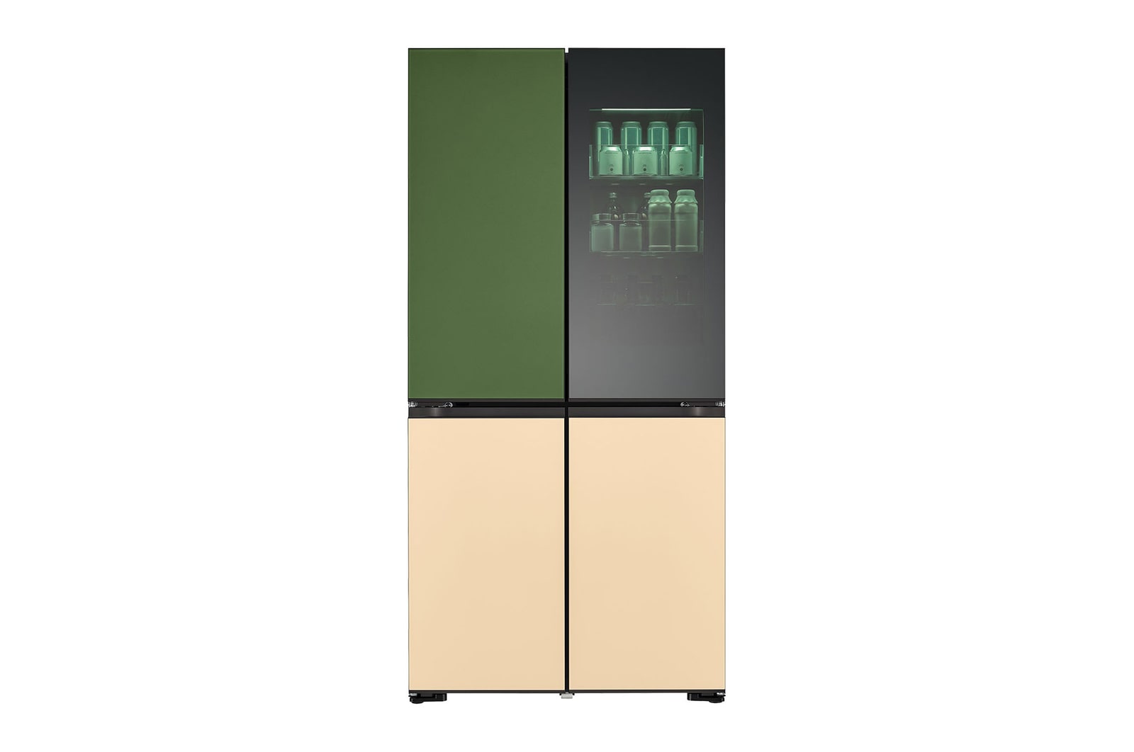 Vorderseite von MoodUP®️ Multi-Door Kühlschrank mit InstaView® (E, 617L, 190,5cm hoch) mit eingebautem Lautsprecher, veränderbaren Farben & Total No Frost | GMV960NNME GMV960NNME