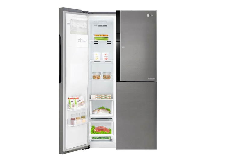 LG Side-by-Side mit Eis-, Crushed Ice- und Wasserspender und Total No Frost, GSJ361DIDV