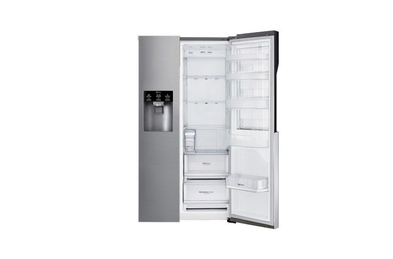 LG Side-by-Side mit Door-in-Door | Total No Frost | Eis-, Crushed Ice- und Wasserspender | 4L Wassertank | 606 Liter Kapazität, GSJ561PZUZ