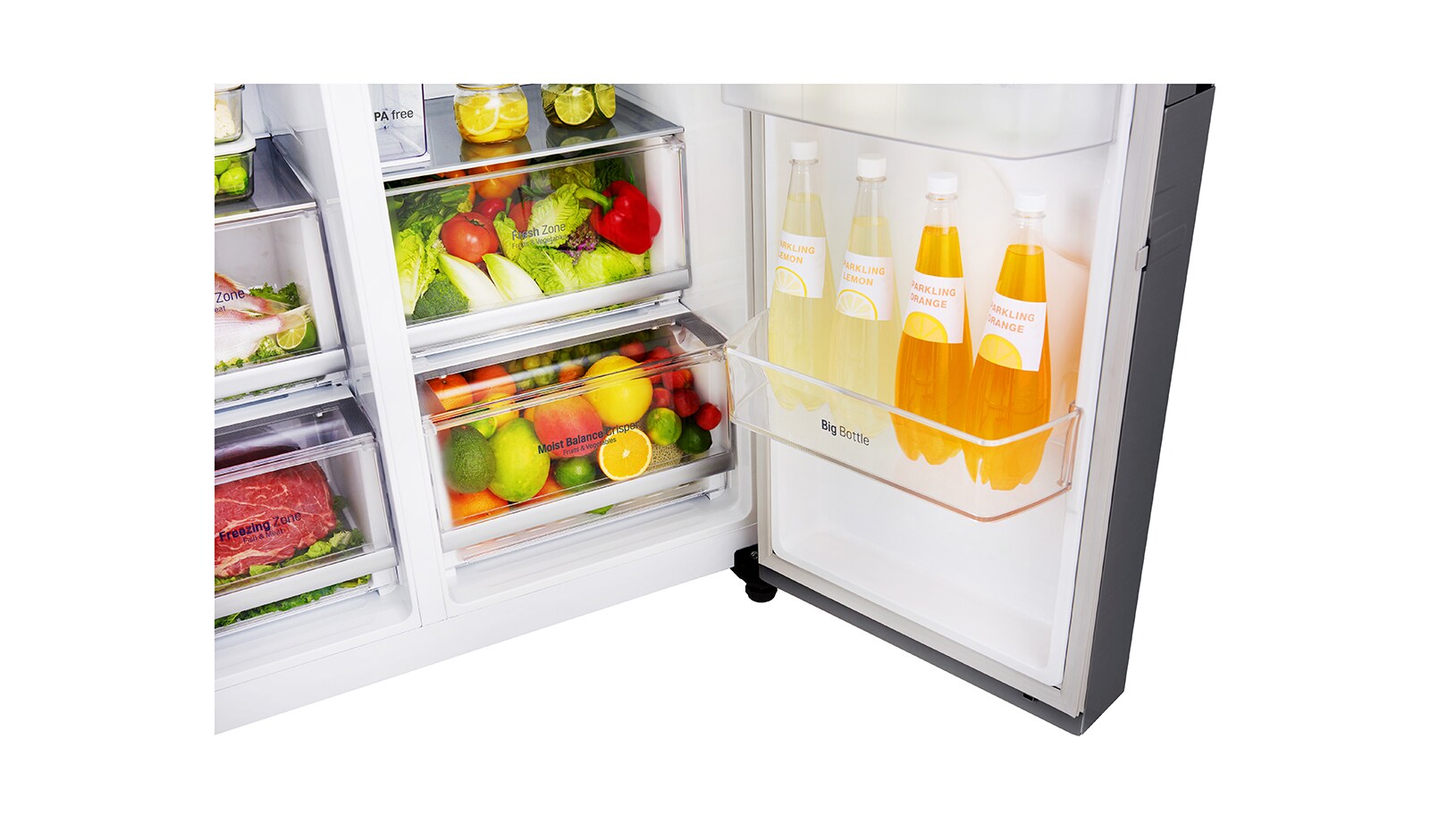 LG Side-by-Side mit Door-in-Door™ | 625 L Kapazität | Total No Frost, GSJ761PZUZ