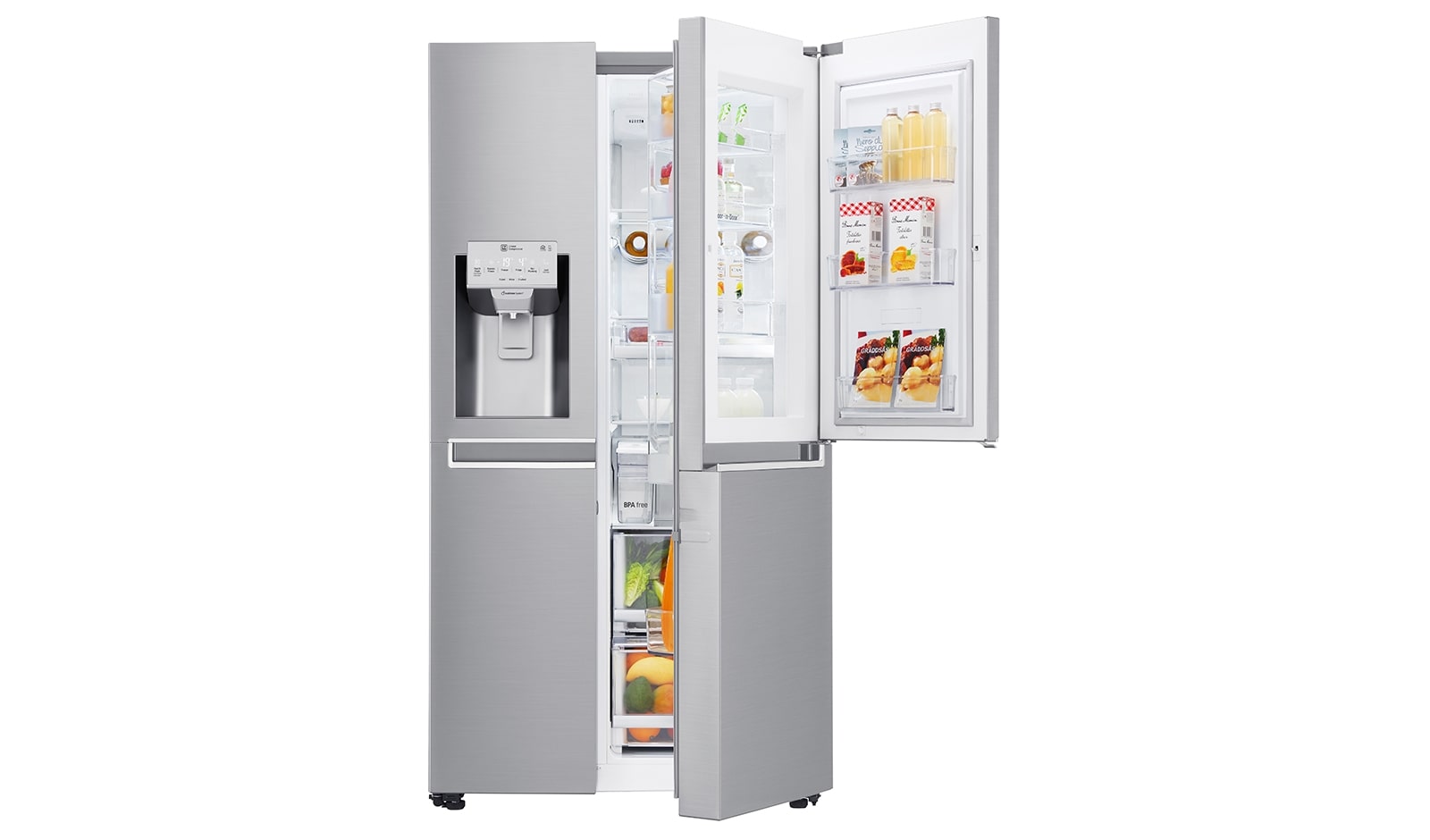 Vorderseite von Side-by-Side mit Door-in-Door™ und Pure N Fresh  GSJ961NEBZ