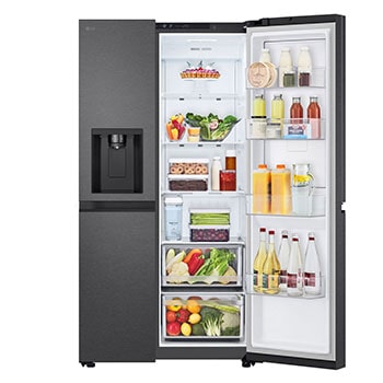 left door all open with food stored
