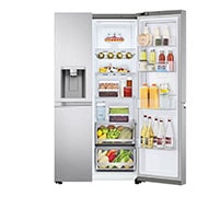 LG Side-by-Side mit Door-in-Door ™ |  Eis-, Crushed Ice- und Wasserspender  | 635 Liter Kapazität | Interner Wassertank 4L | Metal Sorbet | GSJV71MBLE, GSJV71MBLE
