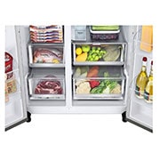LG Side-by-Side mit Door-in-Door ™ |  Eis-, Crushed Ice- und Wasserspender  | 635 Liter Kapazität | Interner Wassertank 4L | Metal Sorbet | GSJV71MBLE, GSJV71MBLE