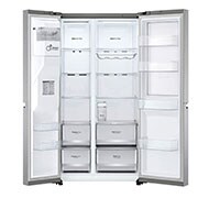 LG Side-by-Side mit Door-in-Door ™ |  Eis-, Crushed Ice- und Wasserspender  | 635 Liter Kapazität | Interner Wassertank 4L | Metal Sorbet | GSJV71MBLE, GSJV71MBLE
