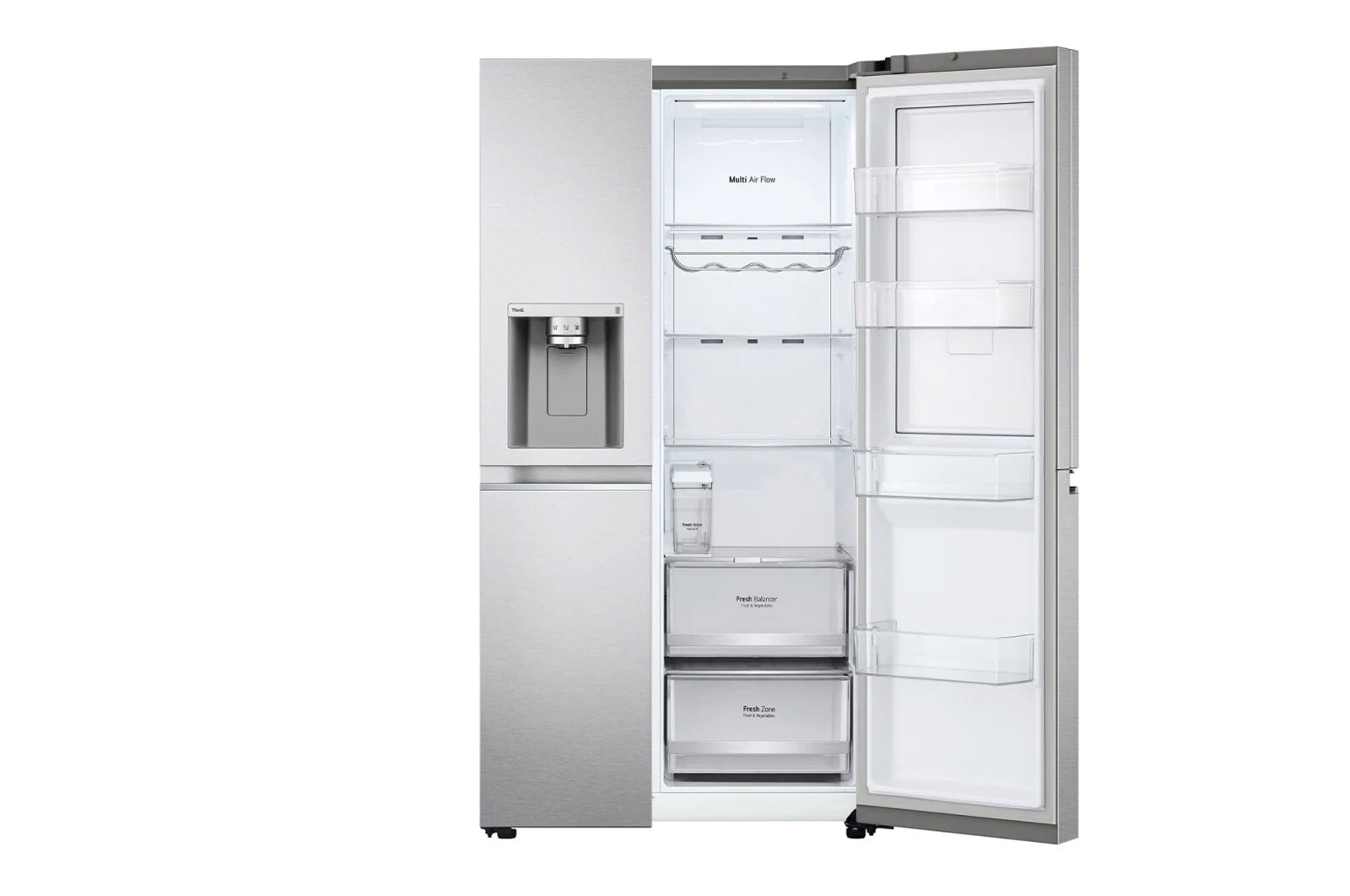 LG Side-by-Side mit Door-in-Door ™ |  Eis-, Crushed Ice- und Wasserspender  | 635 Liter Kapazität | Interner Wassertank 4L | Metal Sorbet | GSJV71MBLE, GSJV71MBLE