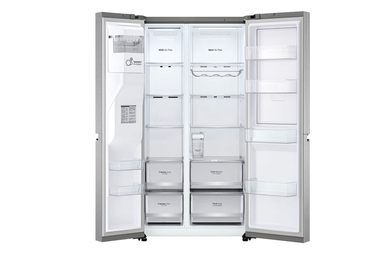 LG Side-by-Side mit Door-in-Door ™ |  Eis-, Crushed Ice- und Wasserspender  | 635 Liter Kapazität | Interner Wassertank 4L | Metal Sorbet | GSJV71MBLE, GSJV71MBLE