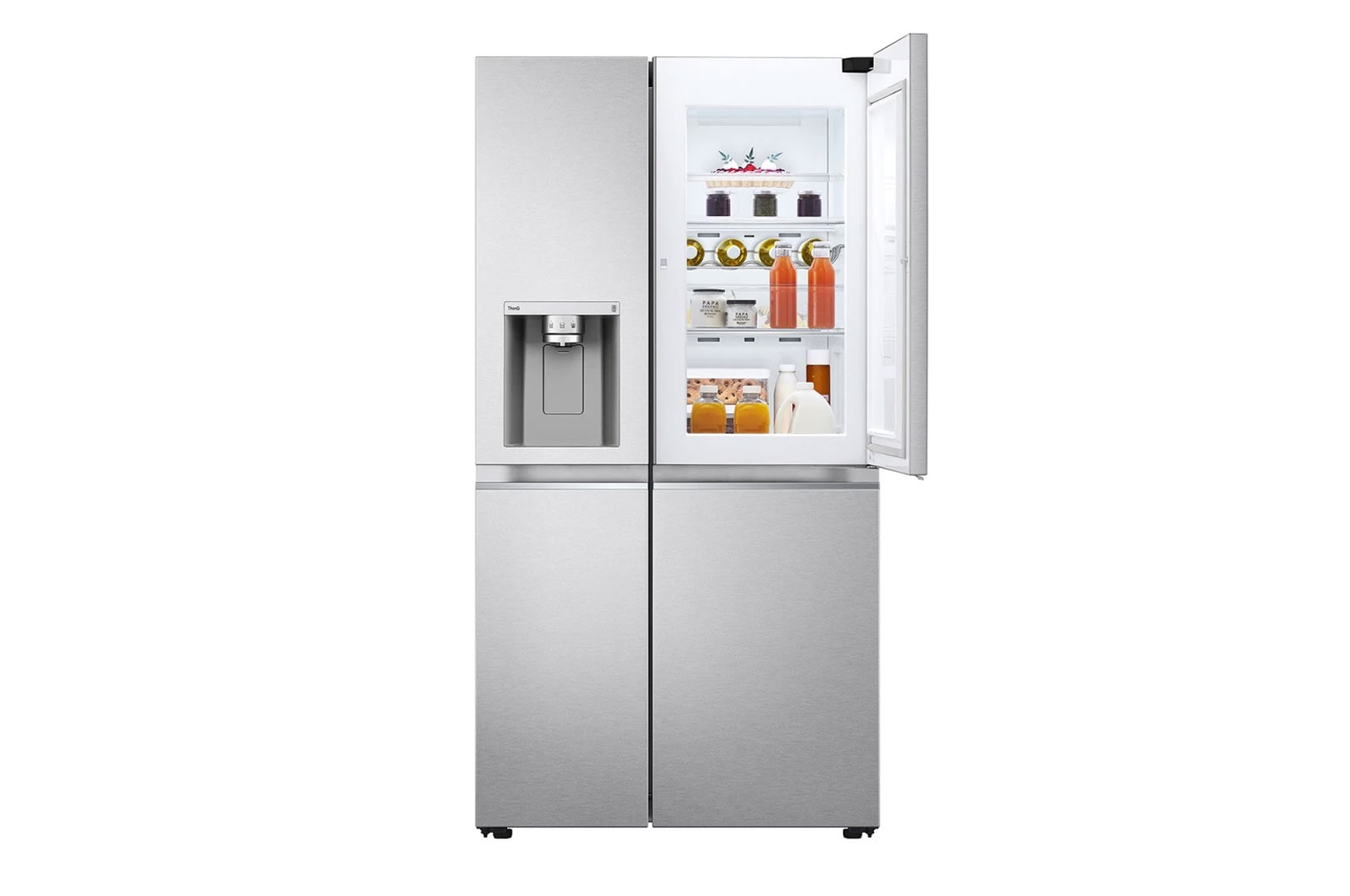 LG Side-by-Side mit Door-in-Door ™ |  Eis-, Crushed Ice- und Wasserspender  | 635 Liter Kapazität | Interner Wassertank 4L | Metal Sorbet | GSJV71MBLE, GSJV71MBLE