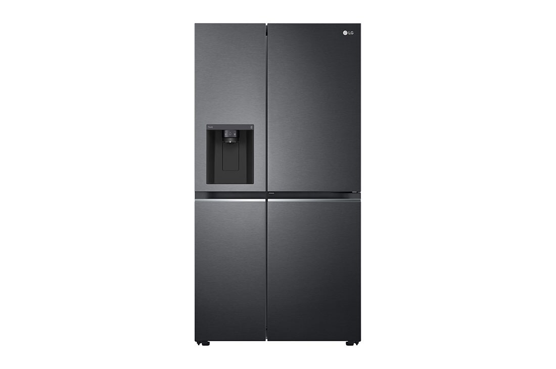 LG Side-by-Side mit Door-in-Door® | Eis-, Crushed Ice- und Wasserspender | 635 Liter Kapazität | Energieeffizienzklasse E | Interner Wassertank 4L | Matte Black | GSJV71MCLE, GSJV71MCLE