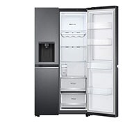 LG Side-by-Side mit Door-in-Door® | Eis-, Crushed Ice- und Wasserspender | 635 Liter Kapazität | Energieeffizienzklasse E | Interner Wassertank 4L | Matte Black | GSJV71MCLE, GSJV71MCLE