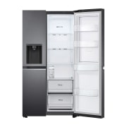 LG Side-by-Side mit Door-in-Door® | Eis-, Crushed Ice- und Wasserspender | 635 Liter Kapazität | Interner Wassertank 4L | Matte Black | GSJV71MCTE, GSJV71MCTE