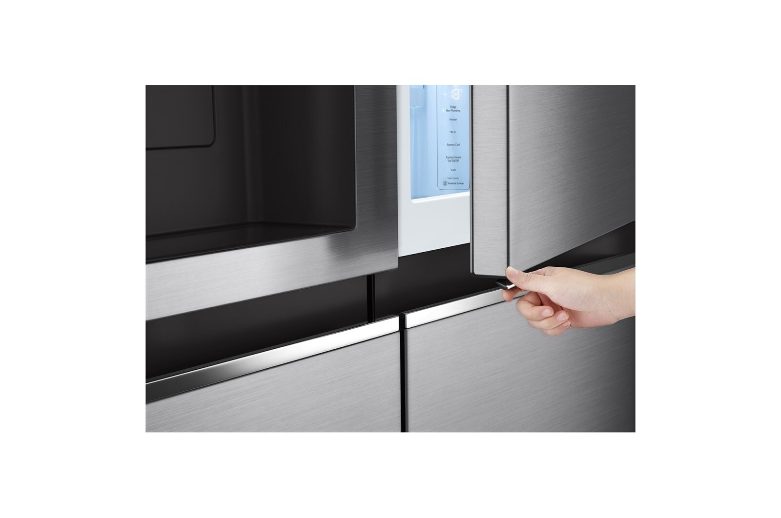 LG Side-by-Side mit Door-in-Door ™ |  Eis-, Crushed Ice- und Wasserspender  | 635 Liter Kapazität | Interner Wassertank 4L | Platinum Silver | GSJV71PZLE, GSJV71PZLE