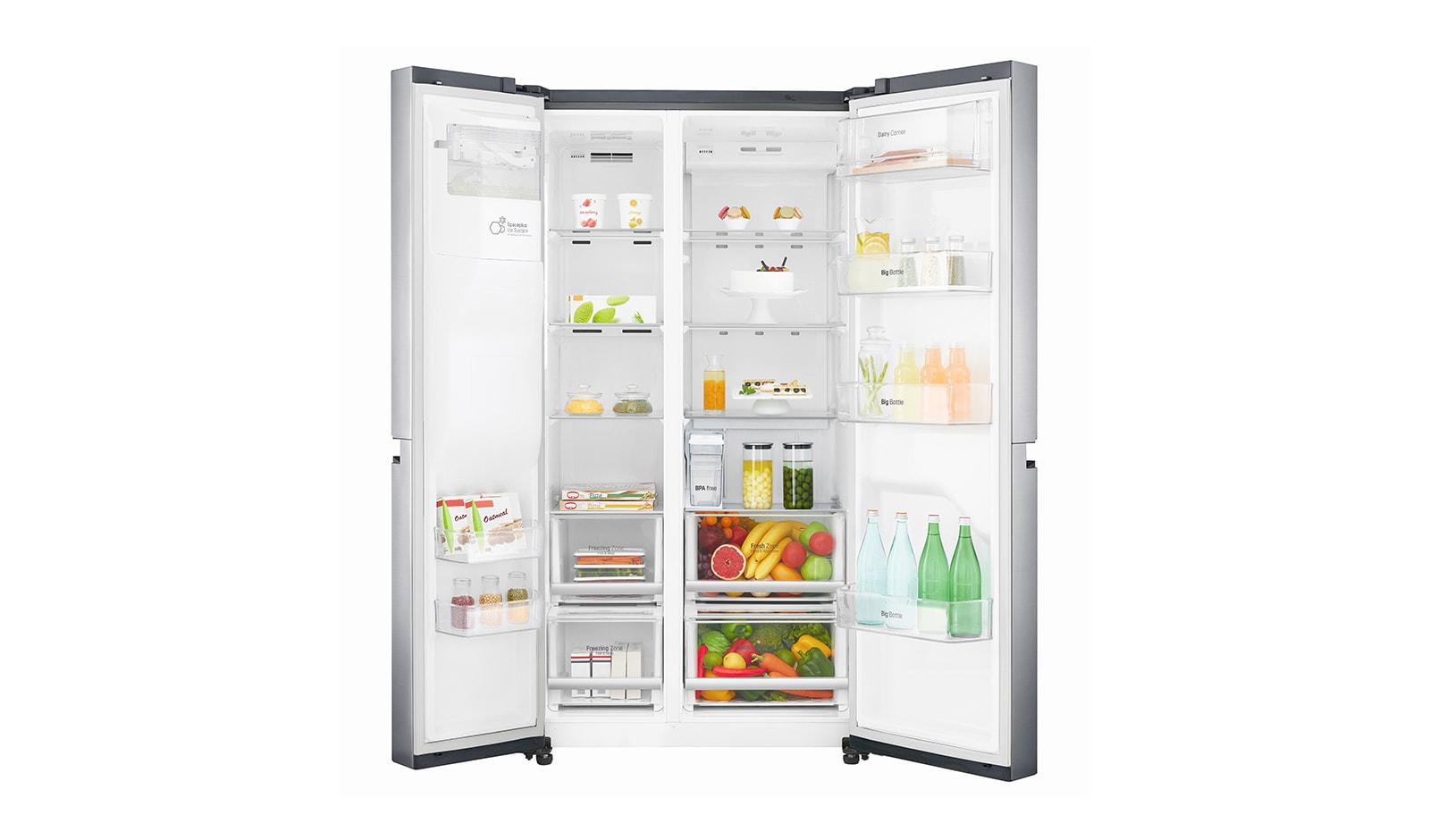 LG Side-by-Side | 625L Kapazität | Total No Frost | Moist Balance Crisper™, GSL761PZUZ