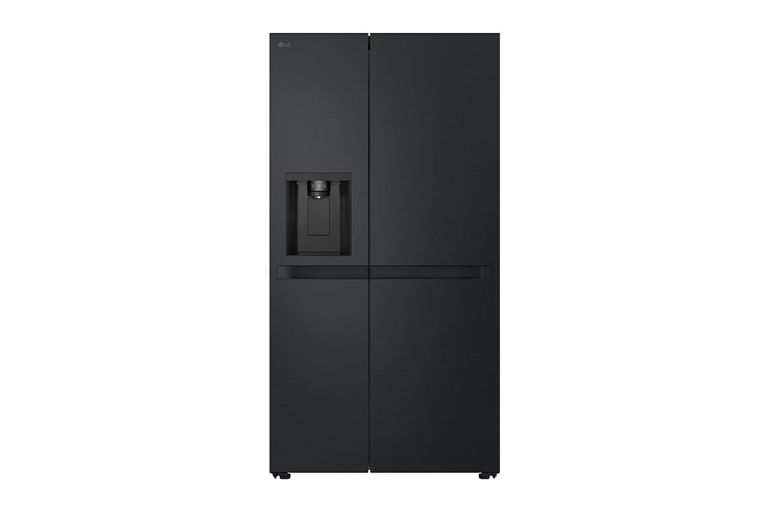 LG Side-by-Side mit Eis-, Crushed Ice- und Wasserspender | 641 Liter Kapazität | Energieeffizienzklasse E | Interner Wassertank 4L | Essence Matte Black | GSLC41EPPE, GSLC41EPPE
