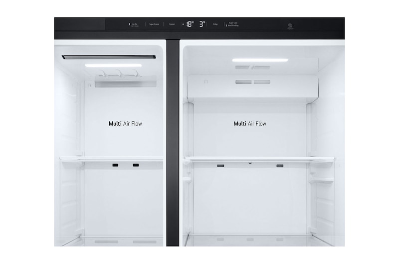 LG Side-by-Side mit Eis-, Crushed Ice- und Wasserspender | 641 Liter Kapazität | Energieeffizienzklasse E | Interner Wassertank 4L | Essence Matte Black | GSLC41EPPE, GSLC41EPPE