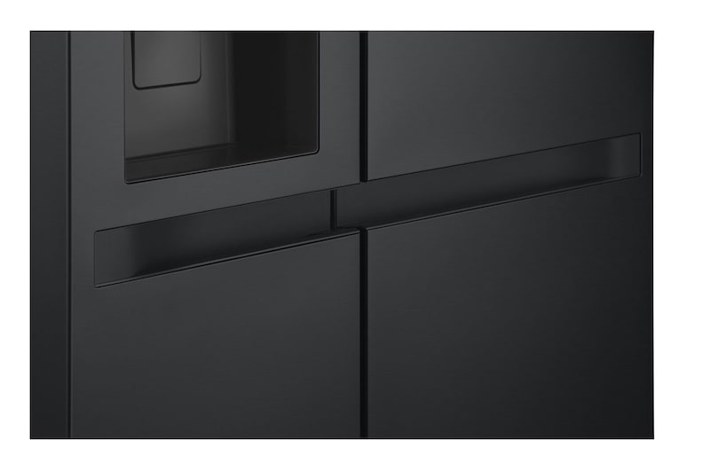 LG Side-by-Side mit Eis-, Crushed Ice- und Wasserspender | 641 Liter Kapazität | Energieeffizienzklasse E | Interner Wassertank 4L | Essence Matte Black | GSLC41EPPE, GSLC41EPPE