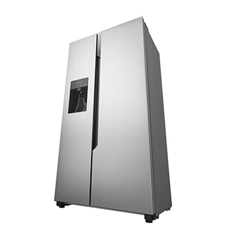 LG Side-by-Side mit | Eis-, Crushed Ice- und Wasserspender | 562 Liter Kapazität | EEK E | Festwasseranschluss | Silber | GSM32HSBEH, GSM32HSBEH
