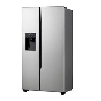LG Side-by-Side mit | Eis-, Crushed Ice- und Wasserspender | 562 Liter Kapazität | EEK E | Festwasseranschluss | Silber | GSM32HSBEH, GSM32HSBEH