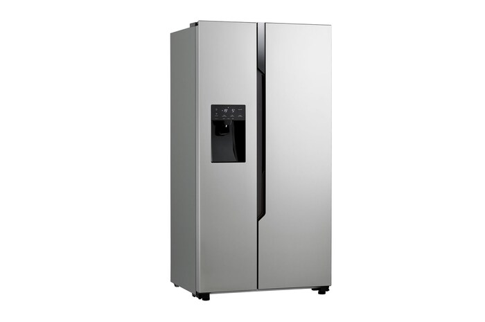 LG Side-by-Side mit | Eis-, Crushed Ice- und Wasserspender | 562 Liter Kapazität | EEK E | Festwasseranschluss | Silber | GSM32HSBEH, GSM32HSBEH