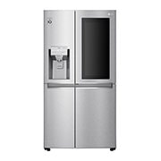 LG Side-by-Side mit InstaView Door-in-Door™ | 601 Liter Kapazität | Eis-, Crushed Ice - und Wasserspender | Festwasseranschluss | Total No Frost | DoorCooling+™ |ThinQ®, GSX960NECE